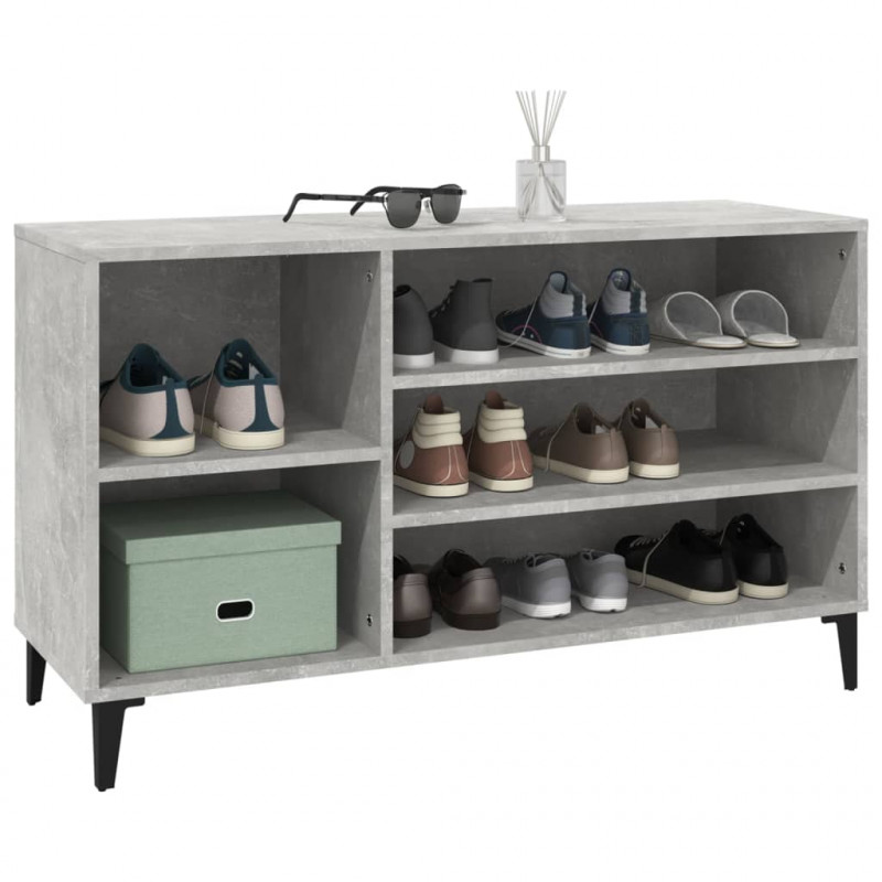 Szafka na buty, szarość betonu, 102x36x60 cm