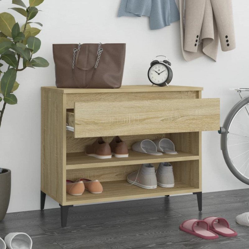 Szafka na buty, dąb sonoma, 70x36x60cm, materiał drewnopochodny