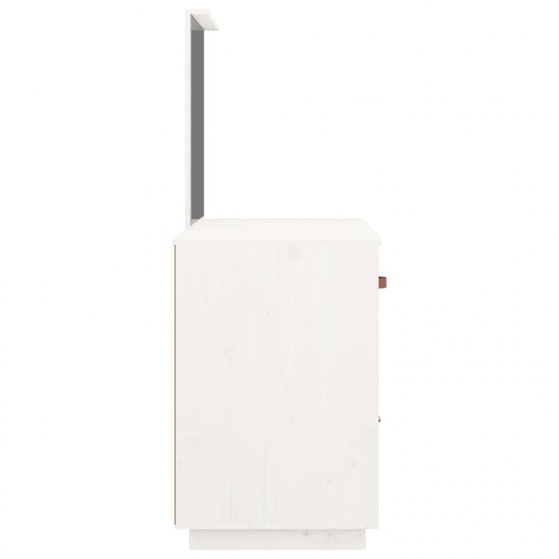 Toaletka, biała, 95x50x134 cm, lite drewno sosnowe