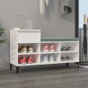 Półka na buty, biała, 102x36x60 cm, materiał drewnopochodny