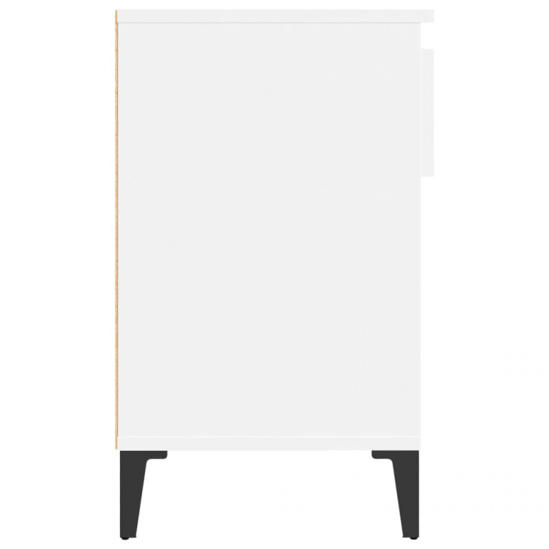 Półka na buty, biała, 102x36x60 cm, materiał drewnopochodny