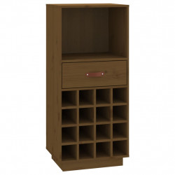 Szafka na wino, miodowy brąz, 45x34x100 cm, drewno sosnowe