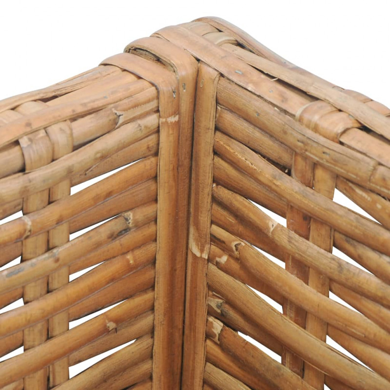 Narożna sofa z poduszkami, naturalny rattan