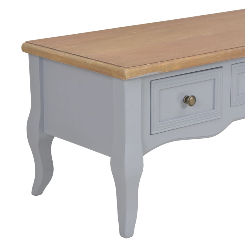 Szafka pod TV, szara, 100 x 35 x 35 cm, drewniana