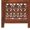 Parawan 3-panelowy, rzeźbiony, brązowy 120x165 cm, drewno mango