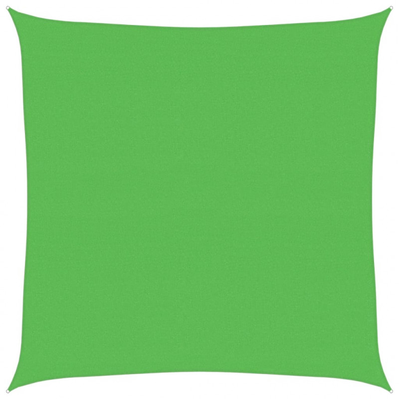 Żagiel przeciwsłoneczny, 160 g/m², jasnozielony, 4x4 m, HDPE