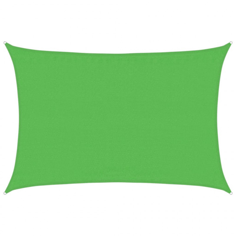 Żagiel przeciwsłoneczny, 160 g/m², jasnozielony, 3,5x5 m, HDPE