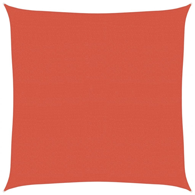 Żagiel przeciwsłoneczny, 160 g/m², terakotowy, 4x4 m, HDPE