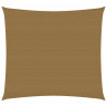 Żagiel przeciwsłoneczny, 160 g/m², kolor taupe, 4x4 m, HDPE