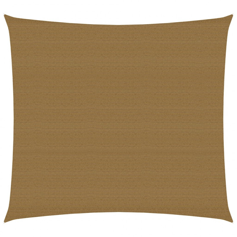 Żagiel przeciwsłoneczny, 160 g/m², kolor taupe, 7x7 m, HDPE