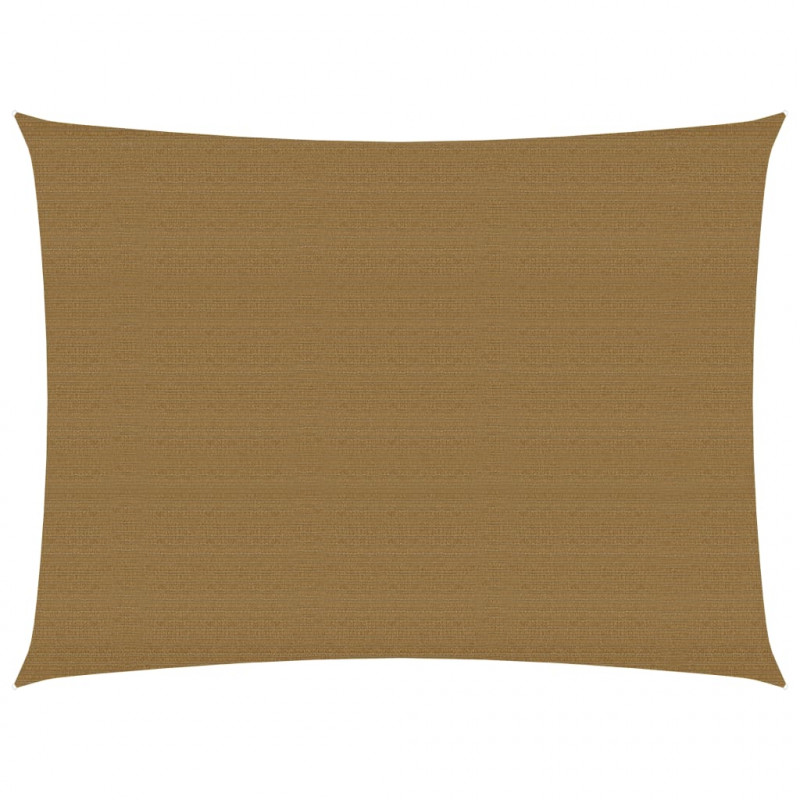Żagiel przeciwsłoneczny, 160 g/m², kolor taupe, 2x3 m, HDPE