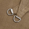 Żagiel przeciwsłoneczny, 160 g/m², kolor taupe, 2x3 m, HDPE