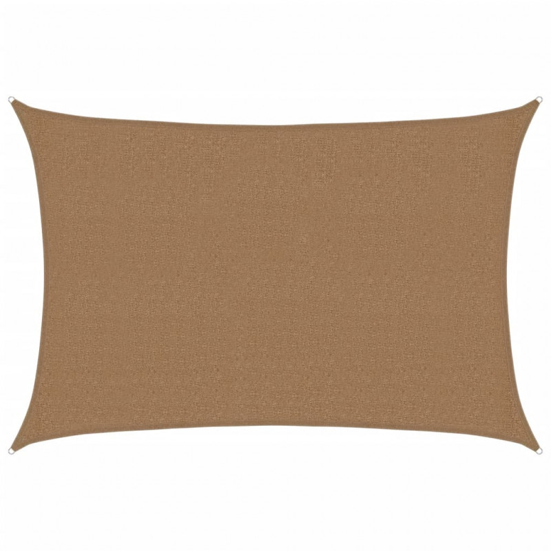 Żagiel przeciwsłoneczny, 160 g/m², kolor taupe, 2,5x4 m, HDPE