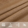 Żagiel przeciwsłoneczny, 160 g/m², kolor taupe, 2,5x4,5 m, HDPE