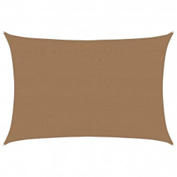 Żagiel przeciwsłoneczny, 160 g/m², kolor taupe, 4x6 m, HDPE