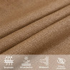 Żagiel przeciwsłoneczny, 160 g/m², kolor taupe, 4x6 m, HDPE