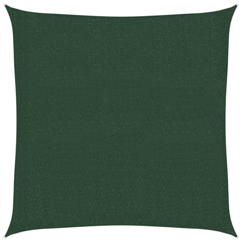 Żagiel przeciwsłoneczny, 160 g/m², ciemnozielony, 2x2 m, HDPE