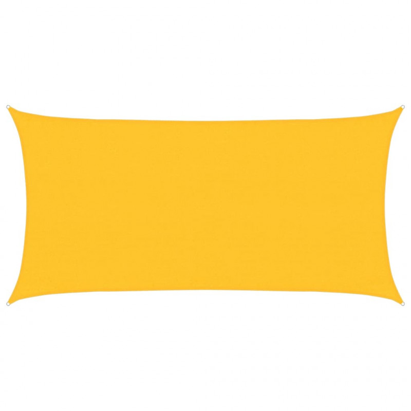 Żagiel przeciwsłoneczny, 160 g/m², żółty, 3x6 m, HDPE