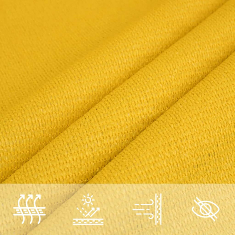Żagiel przeciwsłoneczny, 160 g/m², żółty, 3x6 m, HDPE
