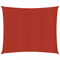 Żagiel przeciwsłoneczny, 160 g/m², czerwony, 5x5 m, HDPE