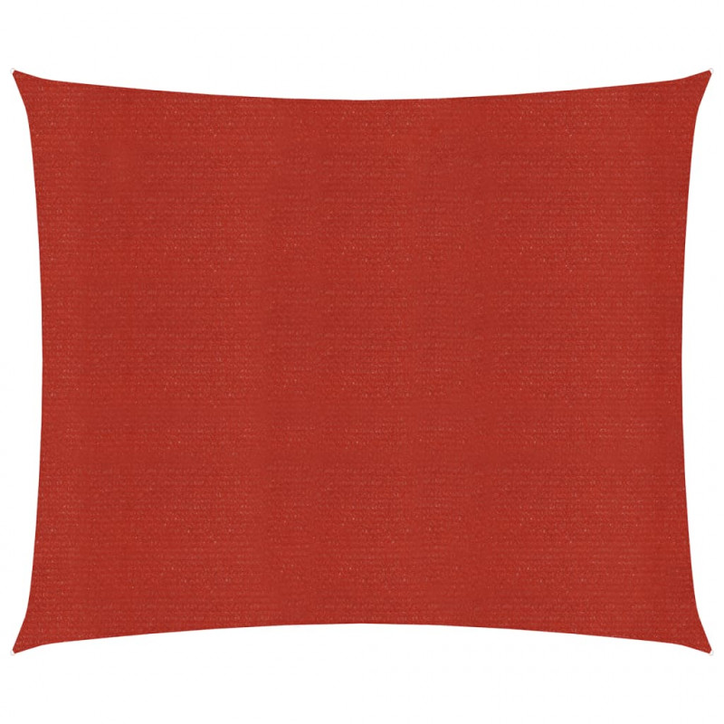 Żagiel przeciwsłoneczny, 160 g/m², czerwony, 5x5 m, HDPE