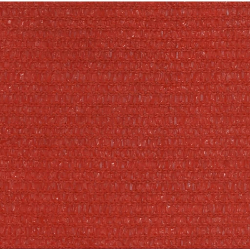 Żagiel przeciwsłoneczny, 160 g/m², czerwony, 5x5 m, HDPE