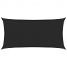 Żagiel przeciwsłoneczny, 160 g/m², czarny, 2,5x5 m, HDPE