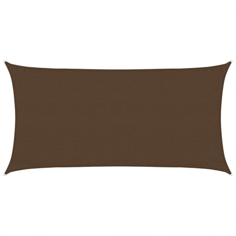 Żagiel przeciwsłoneczny, 160 g/m², brązowy, 3x6 m, HDPE