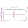 Żagiel przeciwsłoneczny, 160 g/m², brązowy, 3x6 m, HDPE