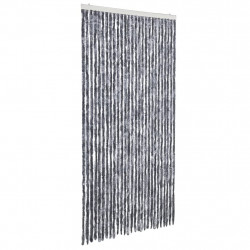 Zasłona przeciwko owadom, srebrna, 118x220 cm, szenil