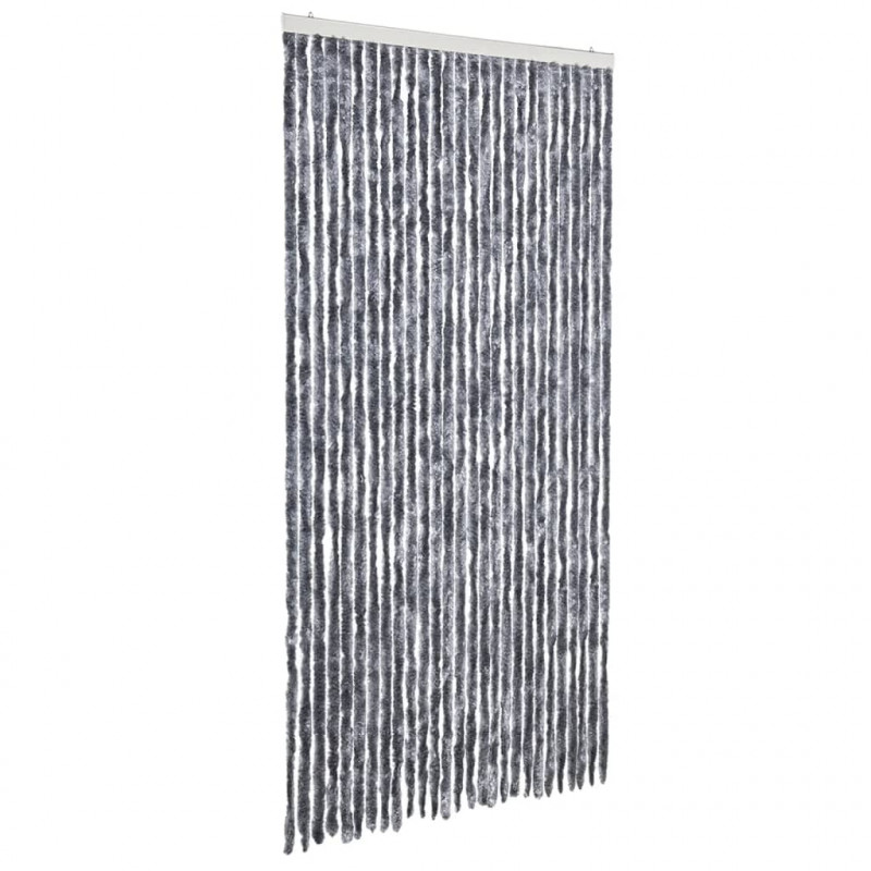 Zasłona przeciwko owadom, srebrna, 118x220 cm, szenil