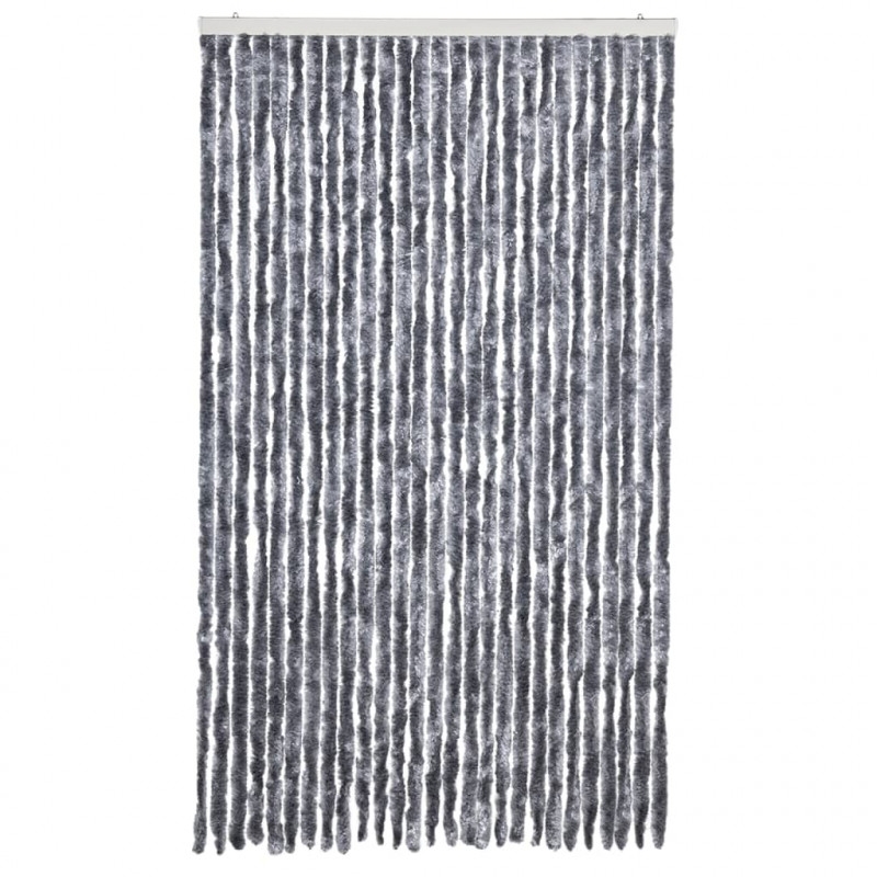 Zasłona przeciwko owadom, srebrna, 118x220 cm, szenil