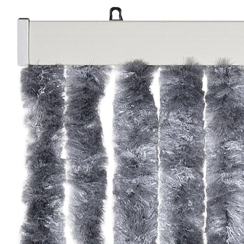 Zasłona przeciwko owadom, srebrna, 118x220 cm, szenil