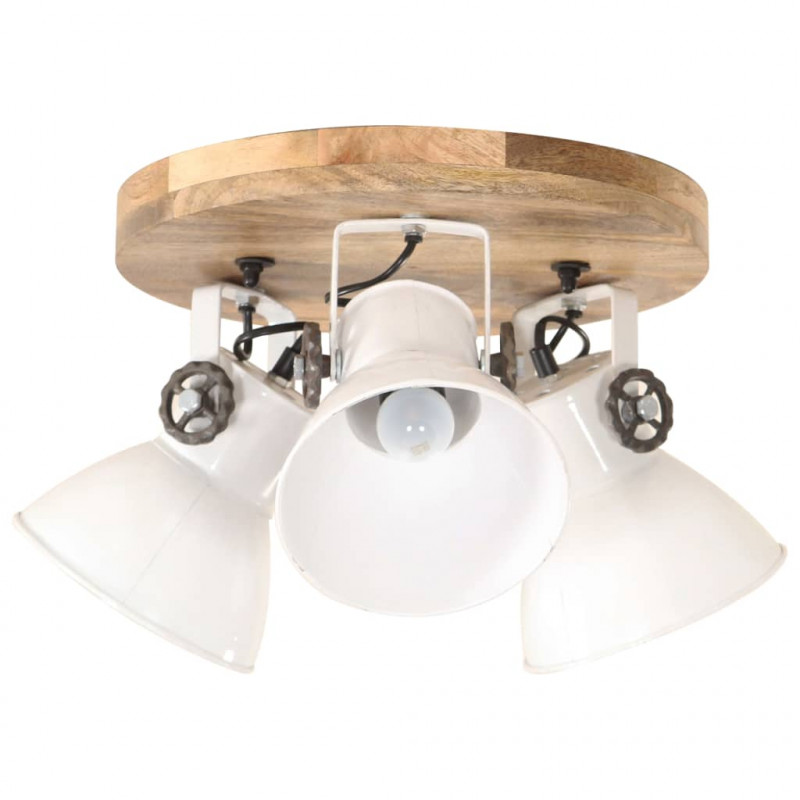 Industrialna lampa sufitowa, 25 W, biała, 42x27 cm, E27