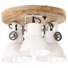 Industrialna lampa sufitowa, 25 W, biała, 42x27 cm, E27