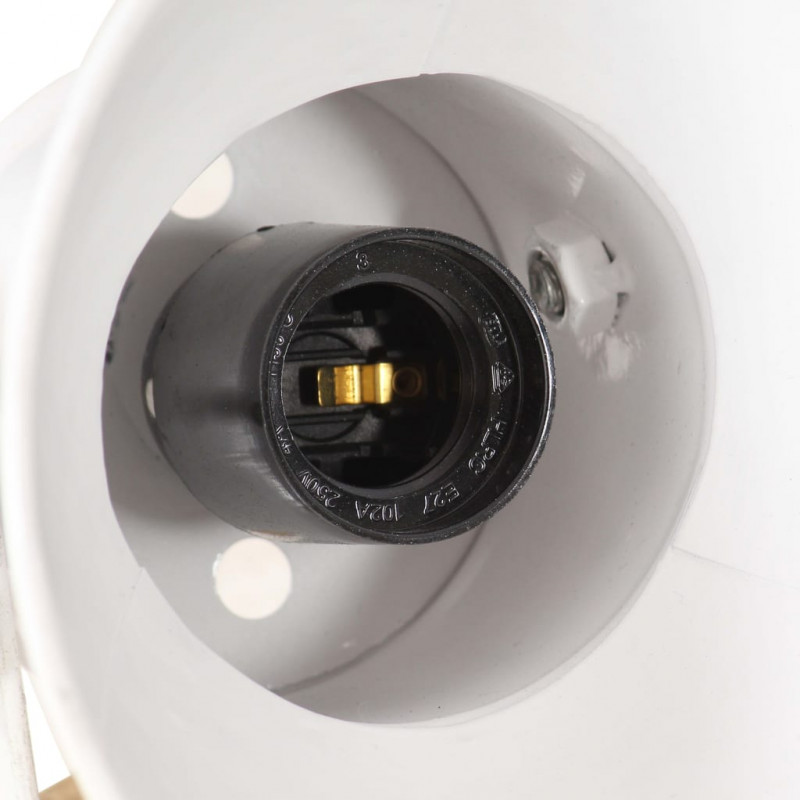 Industrialna lampa sufitowa, 25 W, biała, 42x27 cm, E27