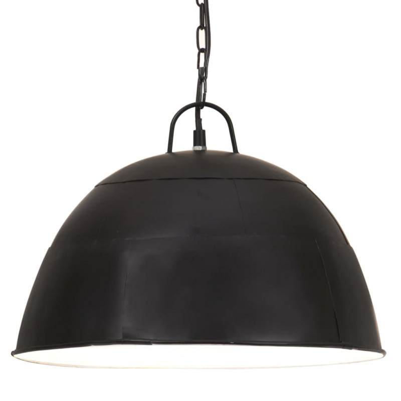 Industrialna lampa wisząca, 25 W, czarna, okrągła, 41 cm, E27