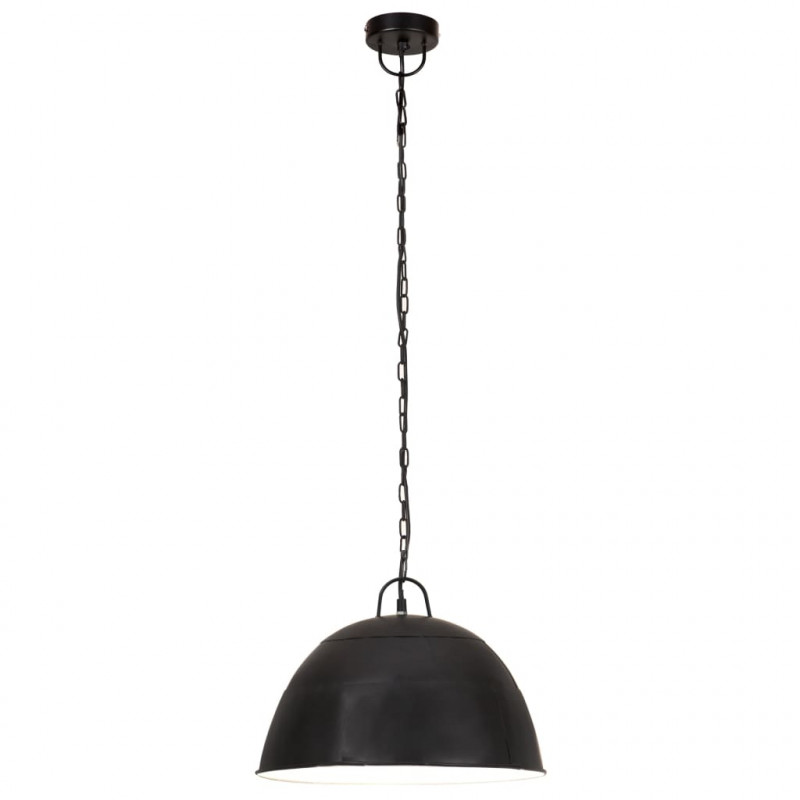 Industrialna lampa wisząca, 25 W, czarna, okrągła, 41 cm, E27