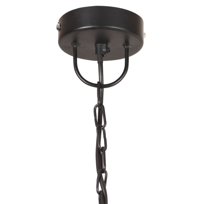Industrialna lampa wisząca, 25 W, czarna, okrągła, 41 cm, E27