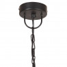Industrialna lampa wisząca, 25 W, czarna, okrągła, 41 cm, E27