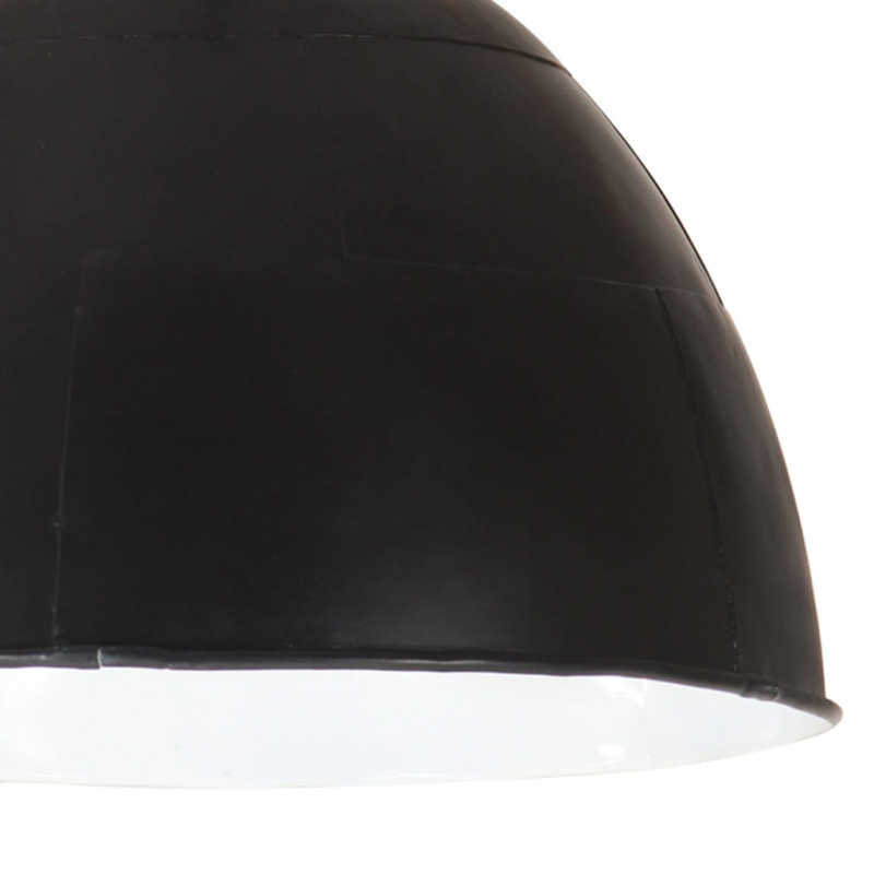Industrialna lampa wisząca, 25 W, czarna, okrągła, 31 cm, E27