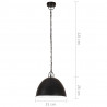 Industrialna lampa wisząca, 25 W, czarna, okrągła, 31 cm, E27