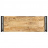 Stolik typu konsola, 90 x 30 x 75 cm, surowe drewno mango