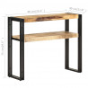 Stolik typu konsola, 90 x 30 x 75 cm, surowe drewno mango