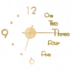 Zegar ścienny 3D, nowoczesny design, złoty, 100 cm, XXL