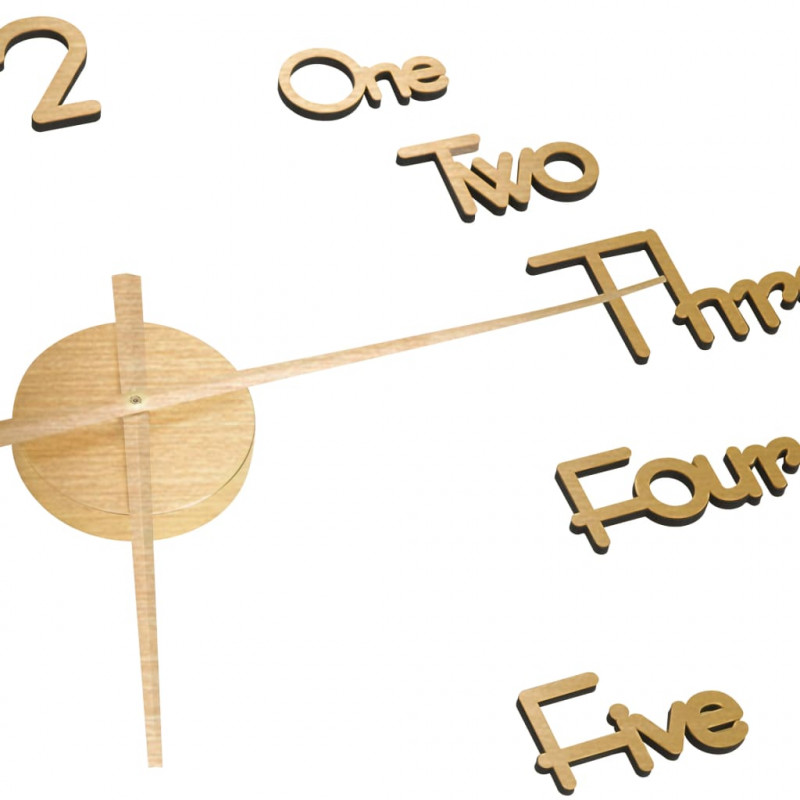 Zegar ścienny 3D, nowoczesny design, złoty, 100 cm, XXL