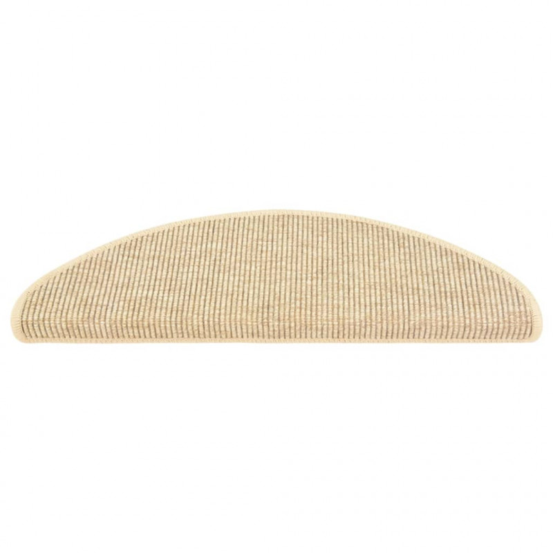 Samoprzylepne nakładki na schody, 15 szt., 65x21x4 cm, beżowe