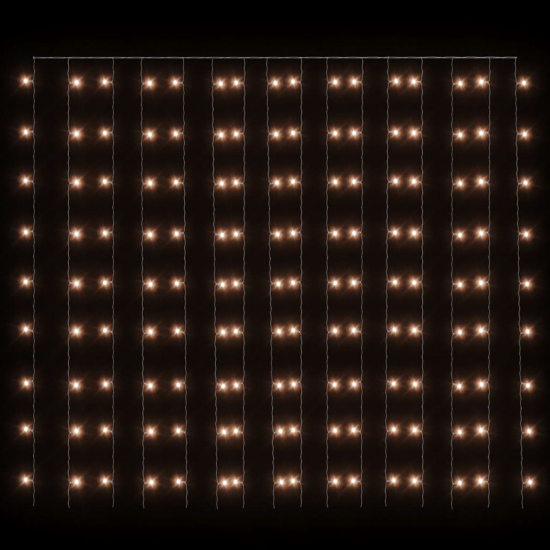 Bajkowa zasłona świetlna, 3x3m, 300 LED, ciepła biel, 8 funkcji