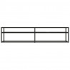 Szafka pod TV, czarny marmur, 180x40x40,5 cm, szkło hartowane