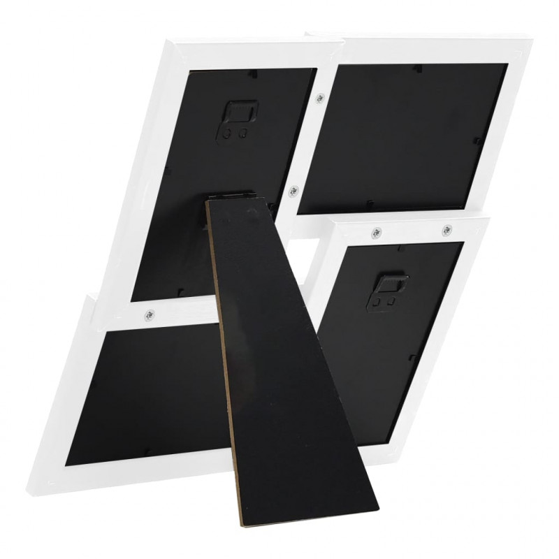 Ramka na 4 zdjęcia 10x15 cm, biała, MDF